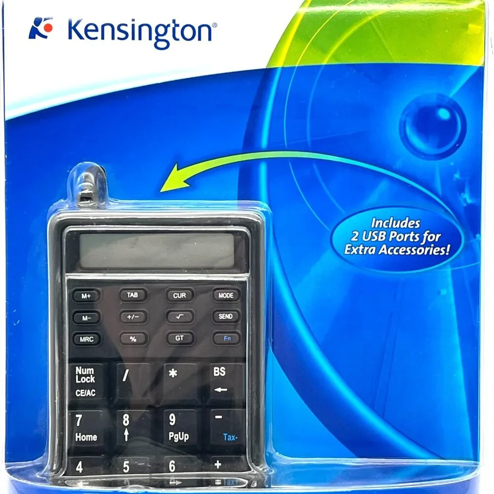 Kensington Notebook Keypad Calculator With USB Hub 3-in-1 Productivity Tool